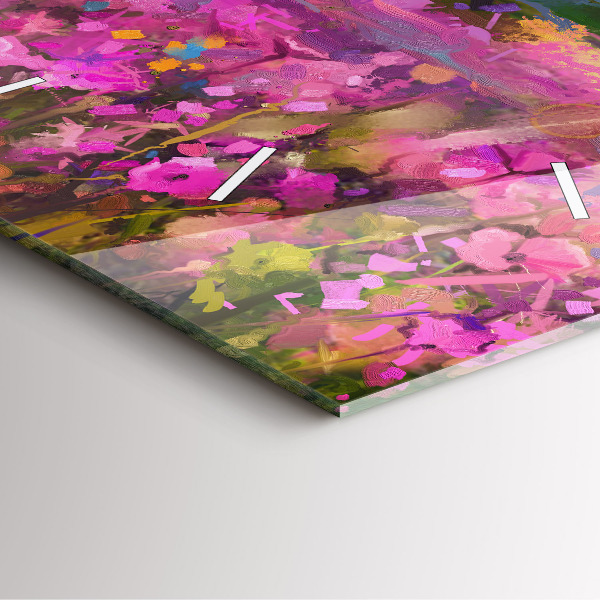 Orologio quadrato Paesaggio di natura e fiori