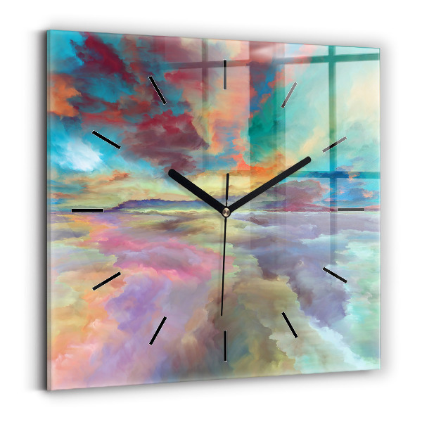 Orologio quadrato Paesaggio astratto