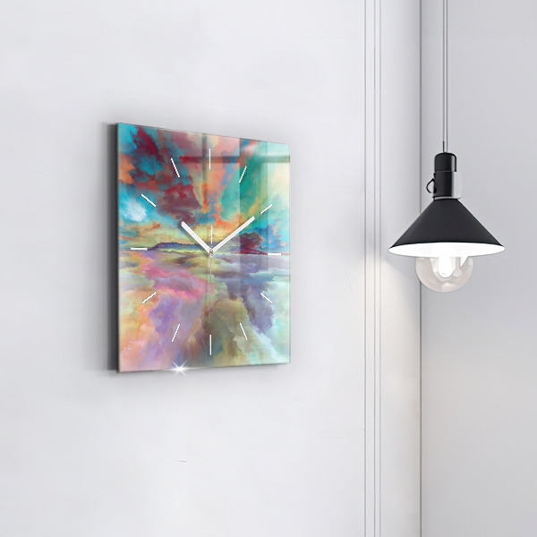 Orologio quadrato Paesaggio astratto