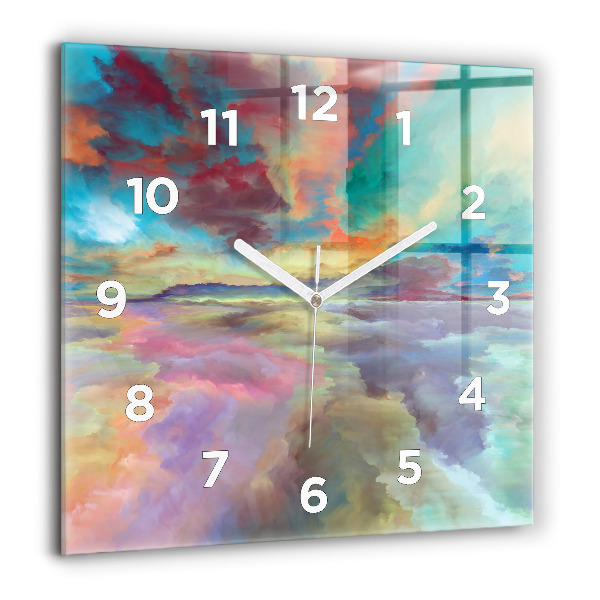 Orologio quadrato Paesaggio astratto