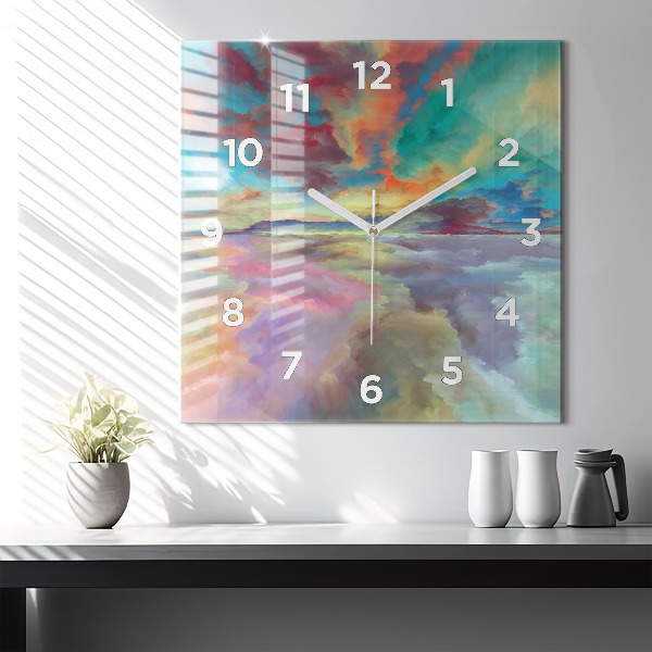 Orologio quadrato Paesaggio astratto