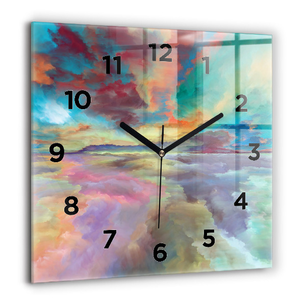 Orologio quadrato Paesaggio astratto