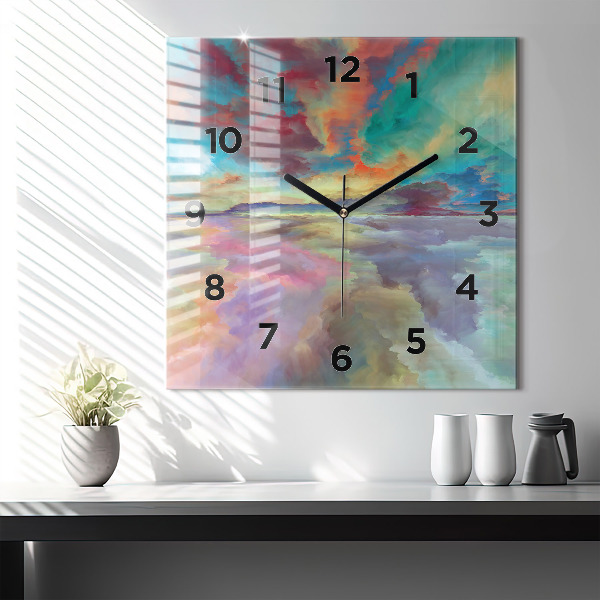 Orologio quadrato Paesaggio astratto