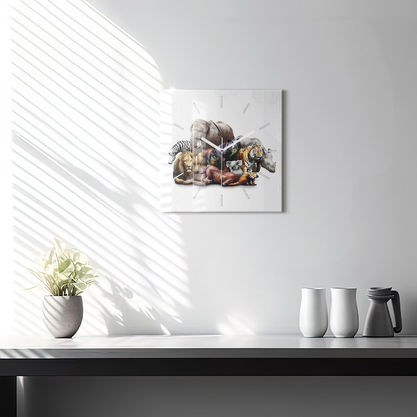 Orologio quadrato Animali selvatici