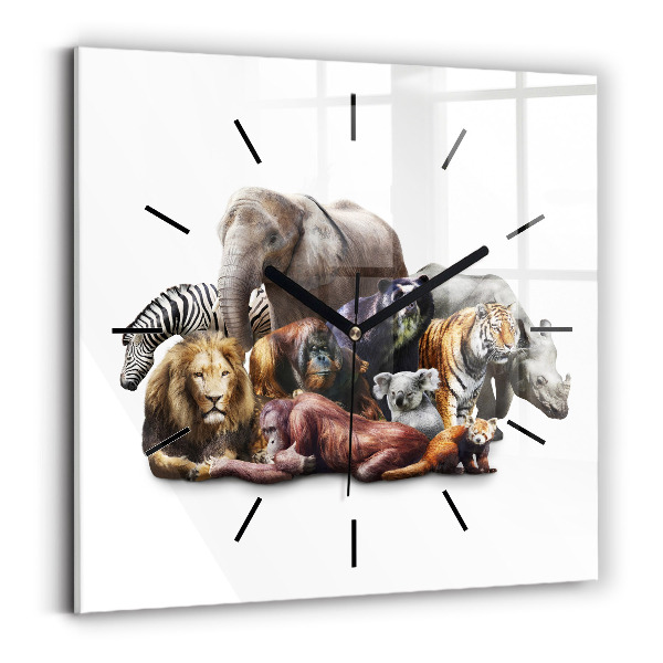 Orologio quadrato Animali selvatici