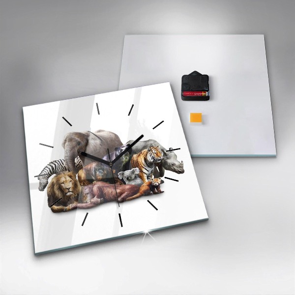 Orologio quadrato Animali selvatici