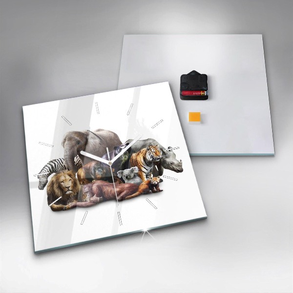 Orologio quadrato Animali selvatici