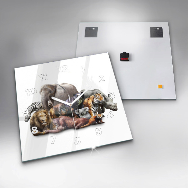 Orologio quadrato Animali selvatici