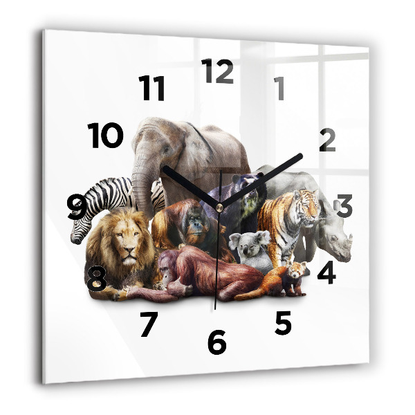 Orologio quadrato Animali selvatici
