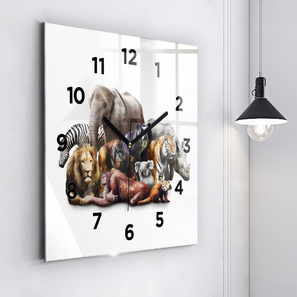 Orologio quadrato Animali selvatici