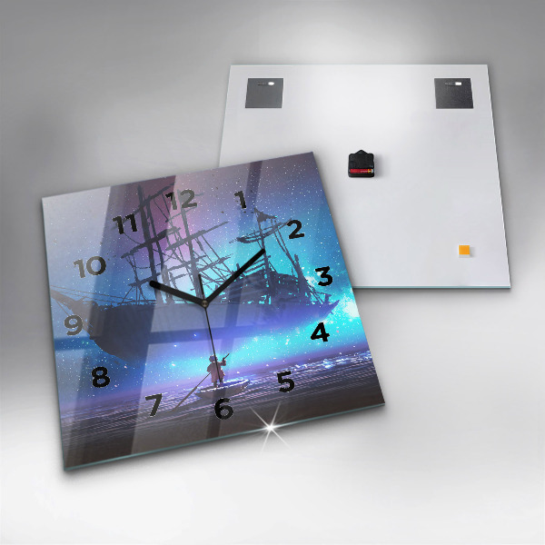 Orologio quadrato Nave a vela di fantasia