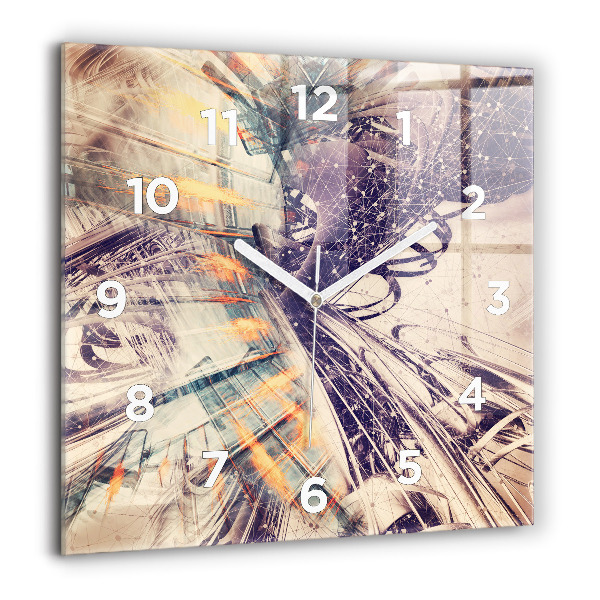 Orologio quadrato Meccanismo astratto