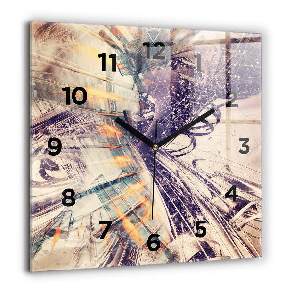 Orologio quadrato Meccanismo astratto