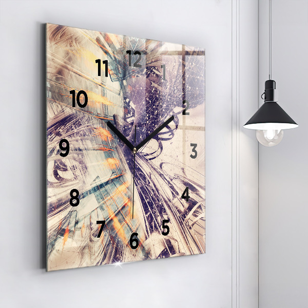 Orologio quadrato Meccanismo astratto