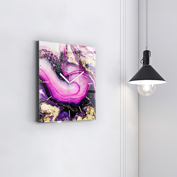 Orologio quadrato Marmo astratto