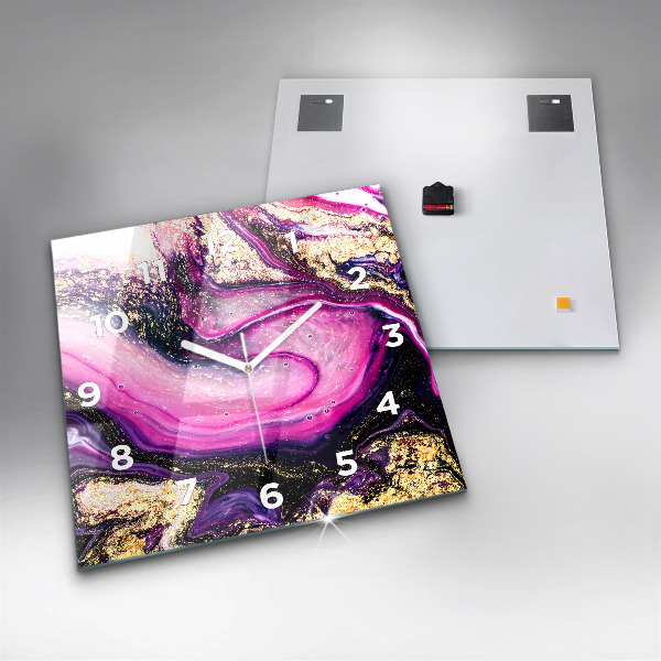 Orologio quadrato Marmo astratto
