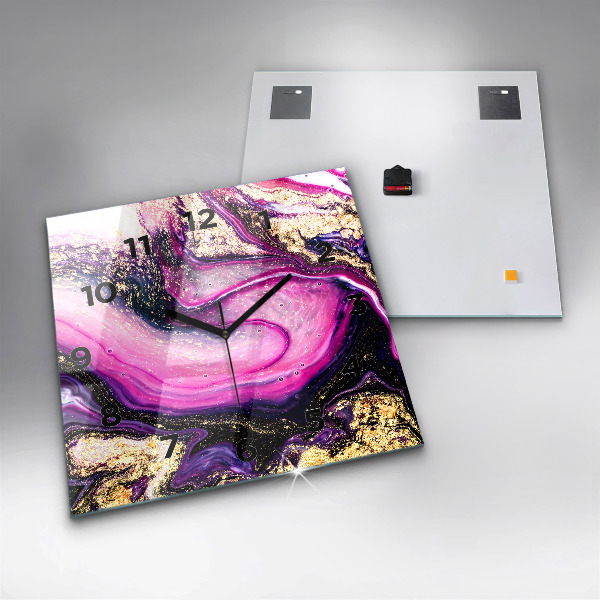 Orologio quadrato Marmo astratto