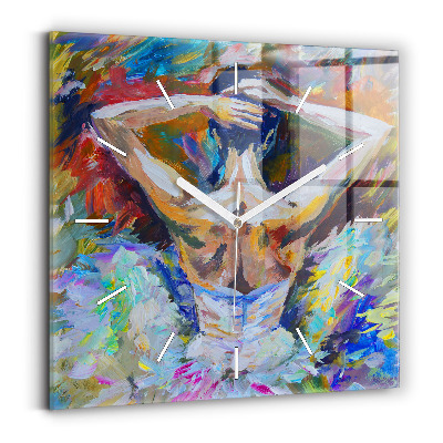 Orologio quadrato Ballerina dipinta