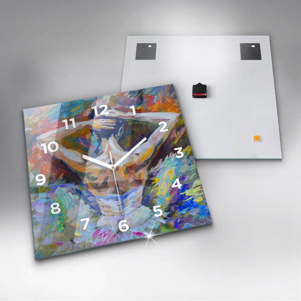 Orologio quadrato Ballerina dipinta