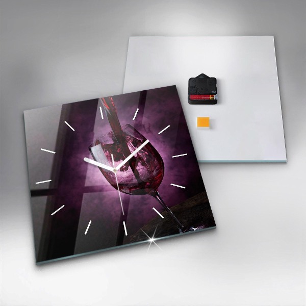 Orologio quadrato Bicchiere da vino