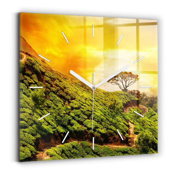 Orologio quadrato Collina del tè