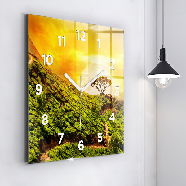 Orologio quadrato Collina del tè