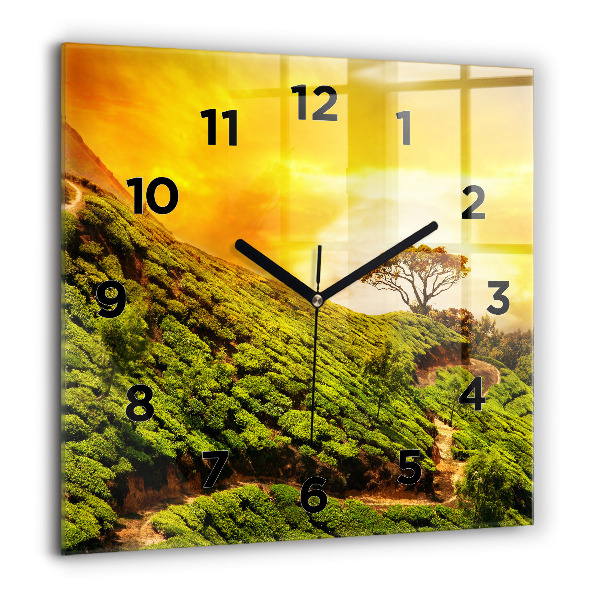 Orologio quadrato Collina del tè