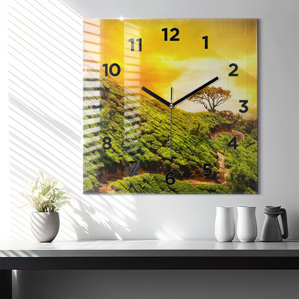 Orologio quadrato Collina del tè