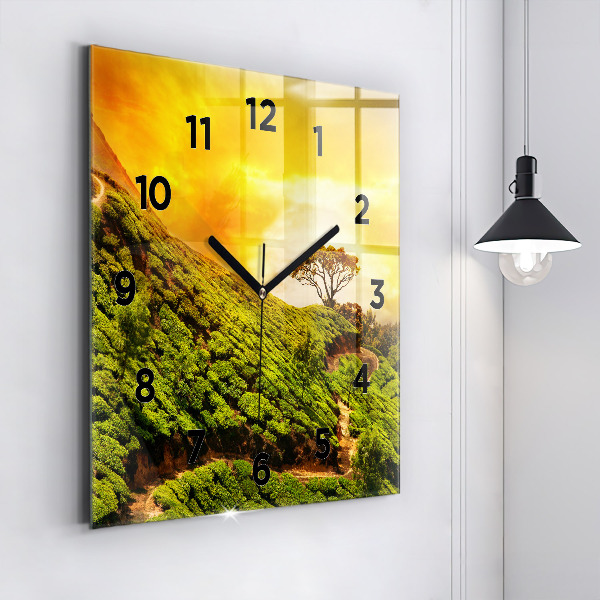Orologio quadrato Collina del tè