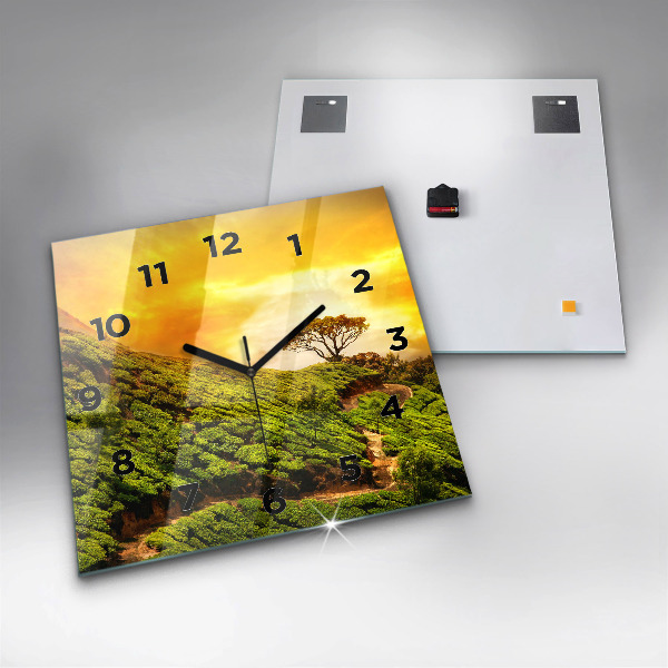 Orologio quadrato Collina del tè