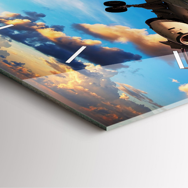 Orologio quadrato Aereo tra le nuvole