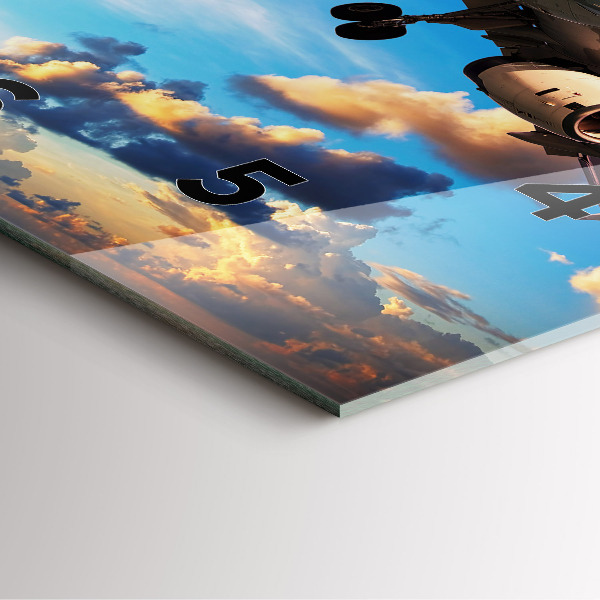 Orologio quadrato Aereo tra le nuvole