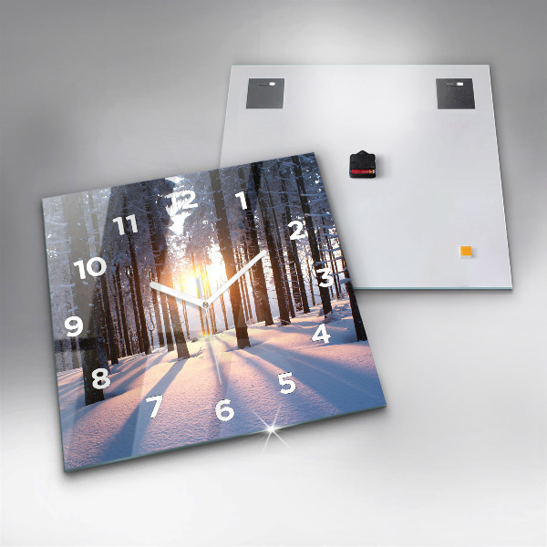 Orologio quadrato Foresta del tramonto