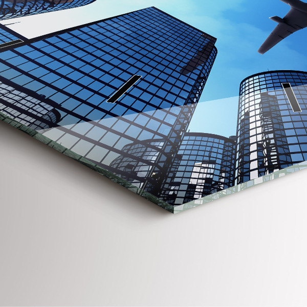 Orologio quadrato Aereo sopra gli edifici