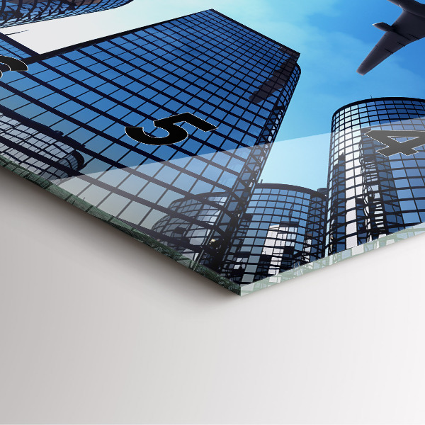 Orologio quadrato Aereo sopra gli edifici