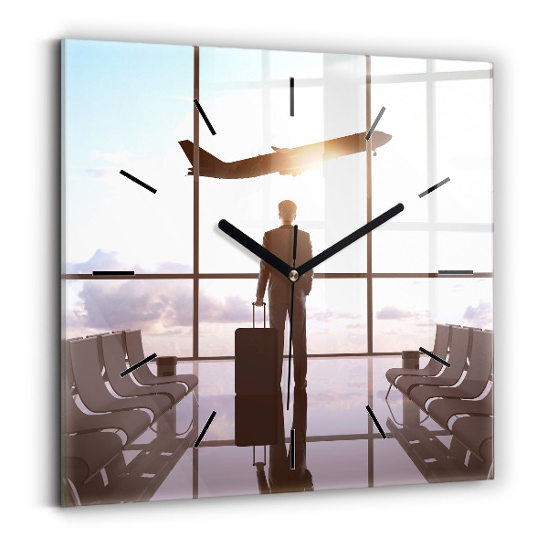 Orologio quadrato Uomo all'aeroporto