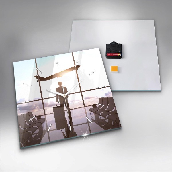 Orologio quadrato Uomo all'aeroporto