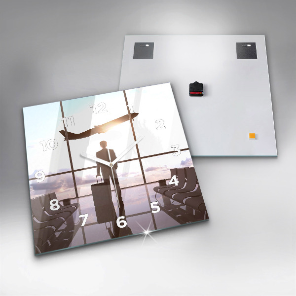 Orologio quadrato Uomo all'aeroporto