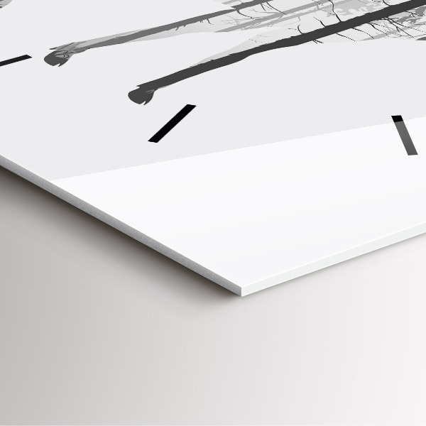 Orologio quadrato Silhouette di una foresta di cervi