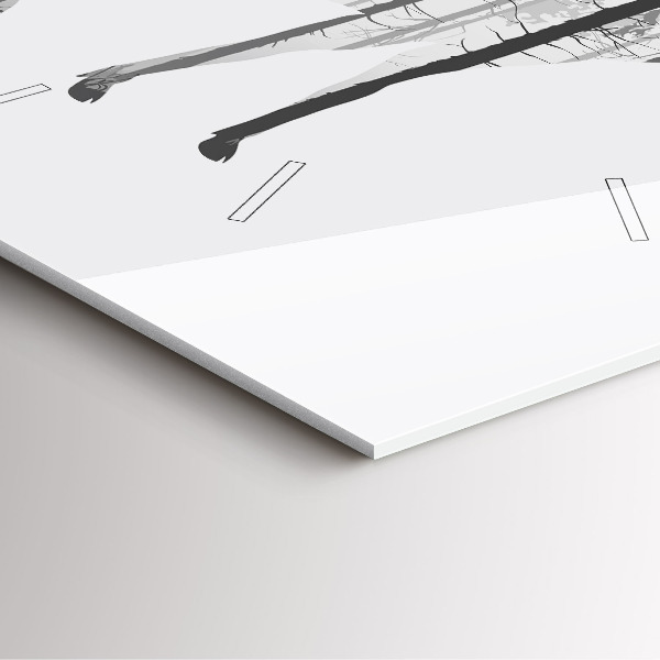 Orologio quadrato Silhouette di una foresta di cervi