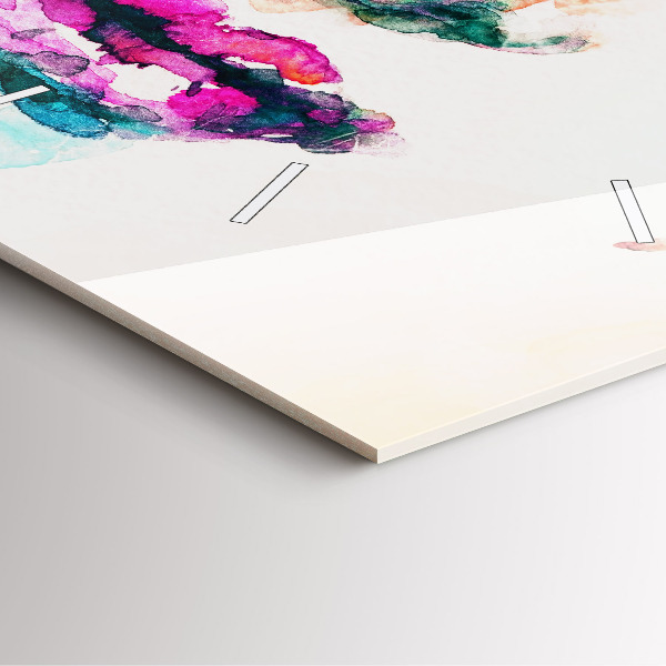 Orologio quadrato Volto di donna astratto