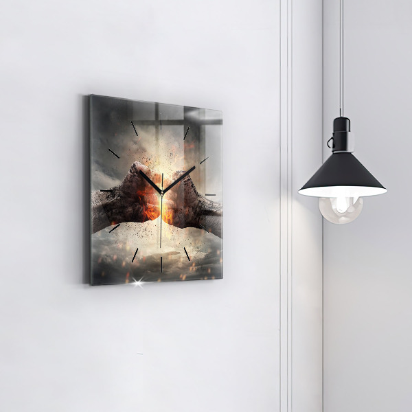 Orologio quadrato Pugni Forza Potenza