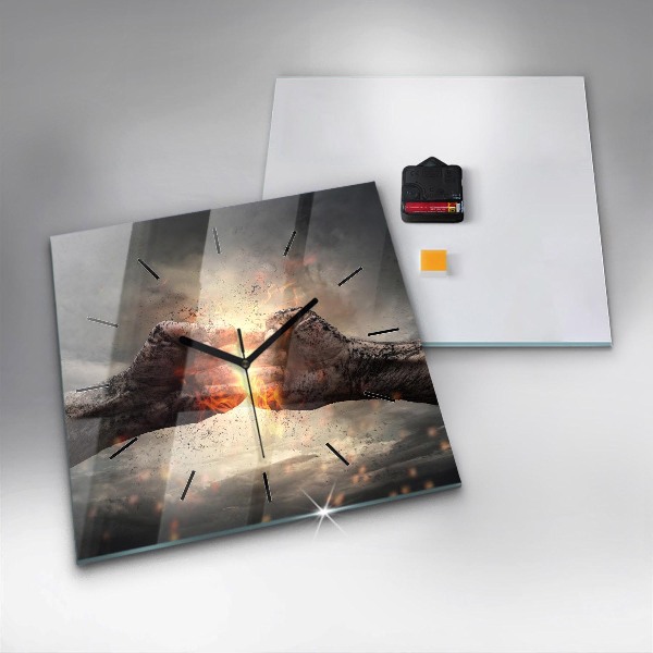 Orologio quadrato Pugni Forza Potenza