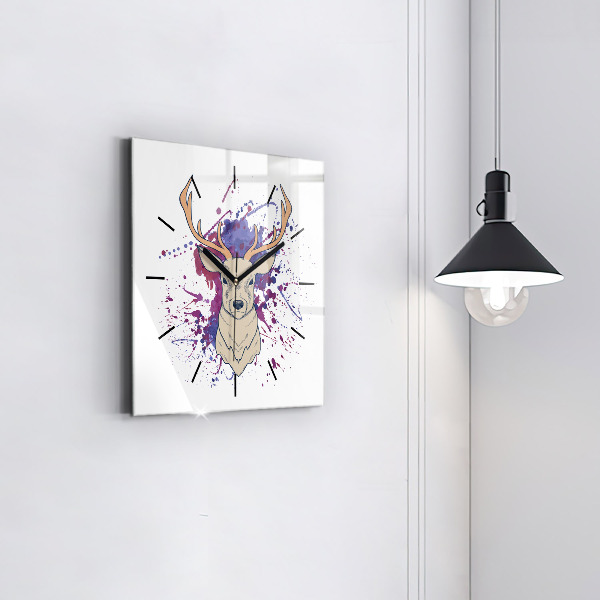 Orologio quadrato Illustrazione vettoriale di cervo