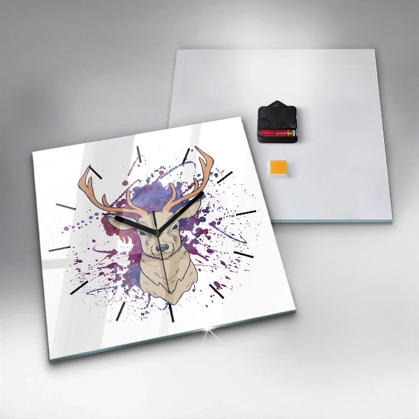 Orologio quadrato Illustrazione vettoriale di cervo