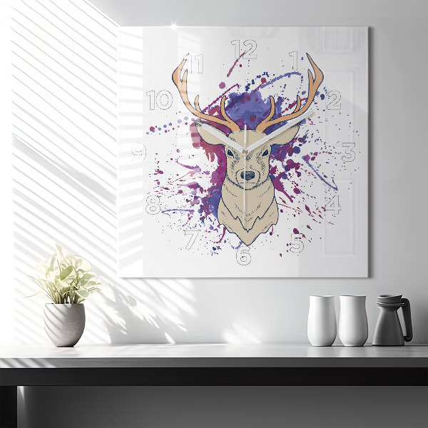 Orologio quadrato Illustrazione vettoriale di cervo