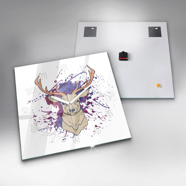 Orologio quadrato Illustrazione vettoriale di cervo