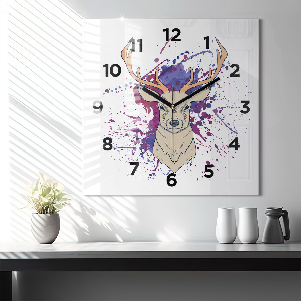 Orologio quadrato Illustrazione vettoriale di cervo
