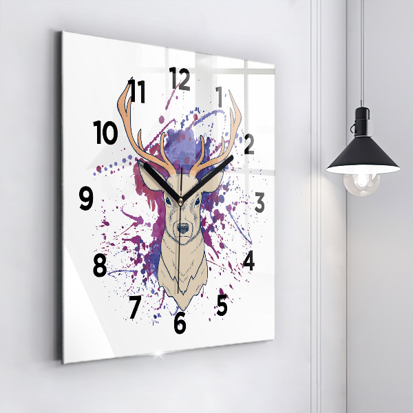Orologio quadrato Illustrazione vettoriale di cervo