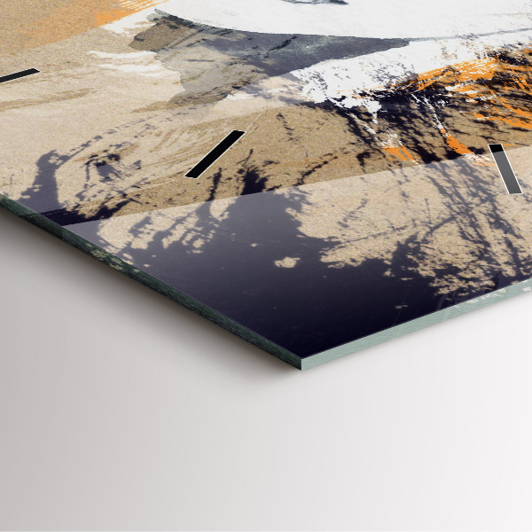 Orologio quadrato in vetro Ritratto di donna astratto